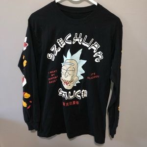 Rick and Morty Black Long Sleeve - Adult Swim